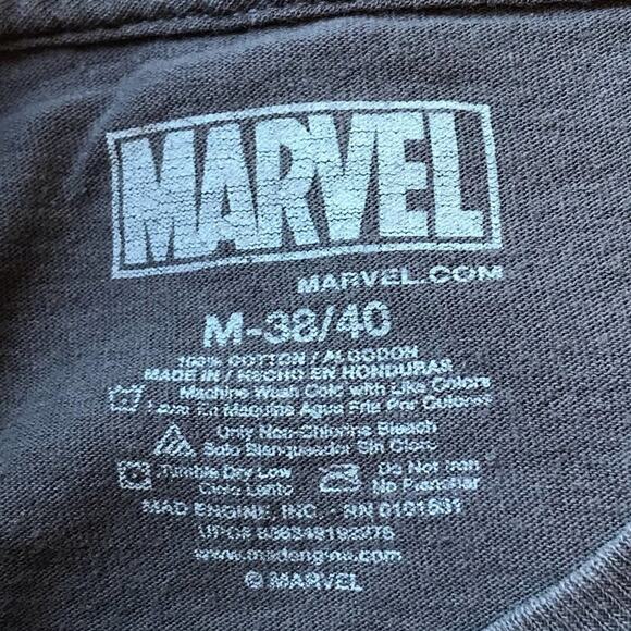 Marvel M fandom casual short sleeve t-shirt avengers gray - Picture 5 of 10